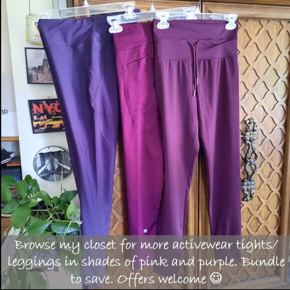 C9 Champion 7/8 Crop High-Waisted Sculpt Leggings w Pockets - Burgundy, Size S - Picture 15 of 16